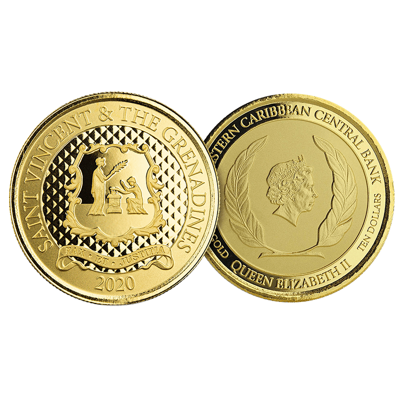 Buy Ec8 St Vincent And Grenadines Pax Et Justitia 1 Oz Gold Coin 2020